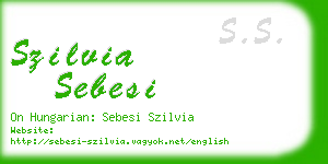 szilvia sebesi business card